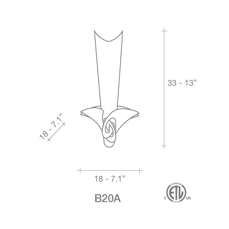 Настенный светильник Terzani Phantom B20A F1 A7