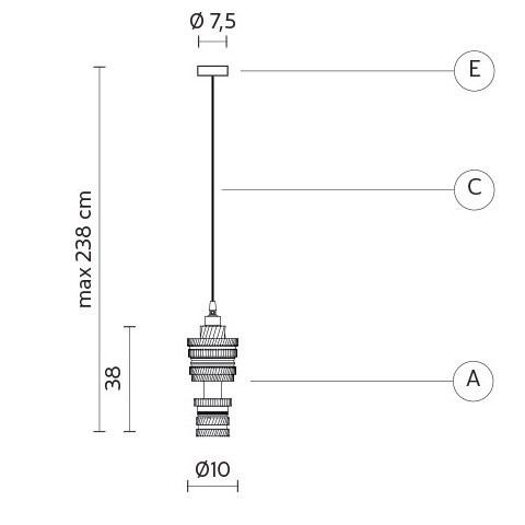 Подвесной светильник Karman Mek SE107 2B INT