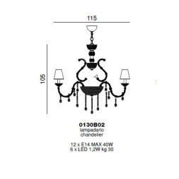 Люстра Beby Beby Rose 0130B02 Chrome 335 SW Rosaline