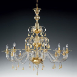 Люстра Vetri Lamp 1184/12 Oro 24 Kt.