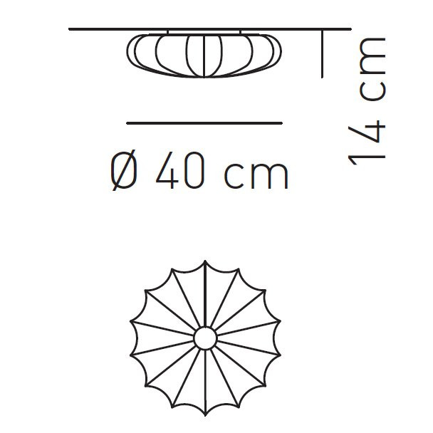 Настенно-потолочный светильник Axo Light Muse PL MUSE 40 VE PLMUSE40VEXXE27