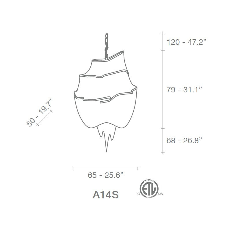 Подвесной светильник Terzani Atlantis A14S F7 C8