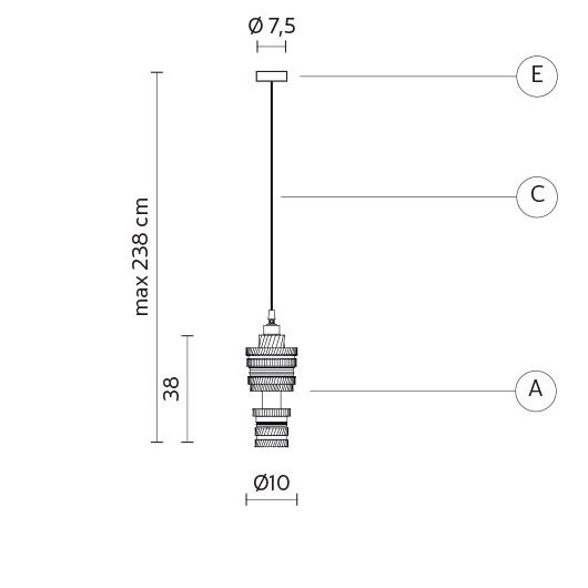 Подвесной светильник Karman Mek SE107 2N INT