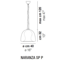 Подвесной светильник Vistosi Naranza SP P E27 SE CR