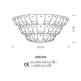 Потолочный светильник Sylcom Tribuno 470/218 ORO