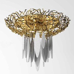 Потолочный светильник IDL Elite 596/8+1PF light gold white