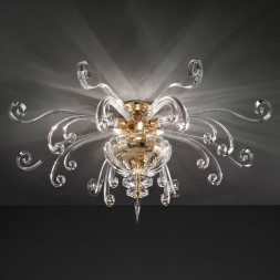 Потолочный светильник Euroluce Alicante PL6 gold Clear