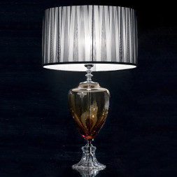 Настольная лампа Euroluce Pluton LP1 silver Amber