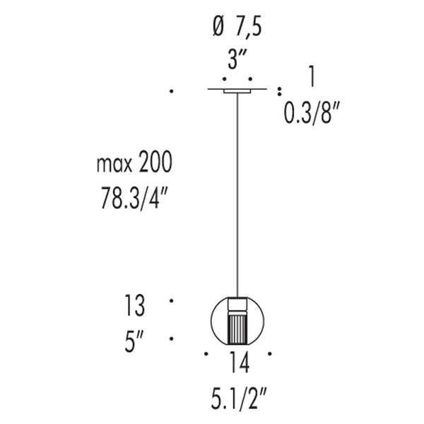 Подвесной светильник Leucos FAIRY S S INC 0003287