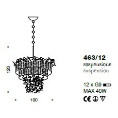 Подвесной светильник IDL Groovy 463/12 gold