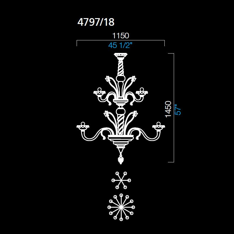 Люстра Barovier&amp;Toso Meknes 4797/18/DO