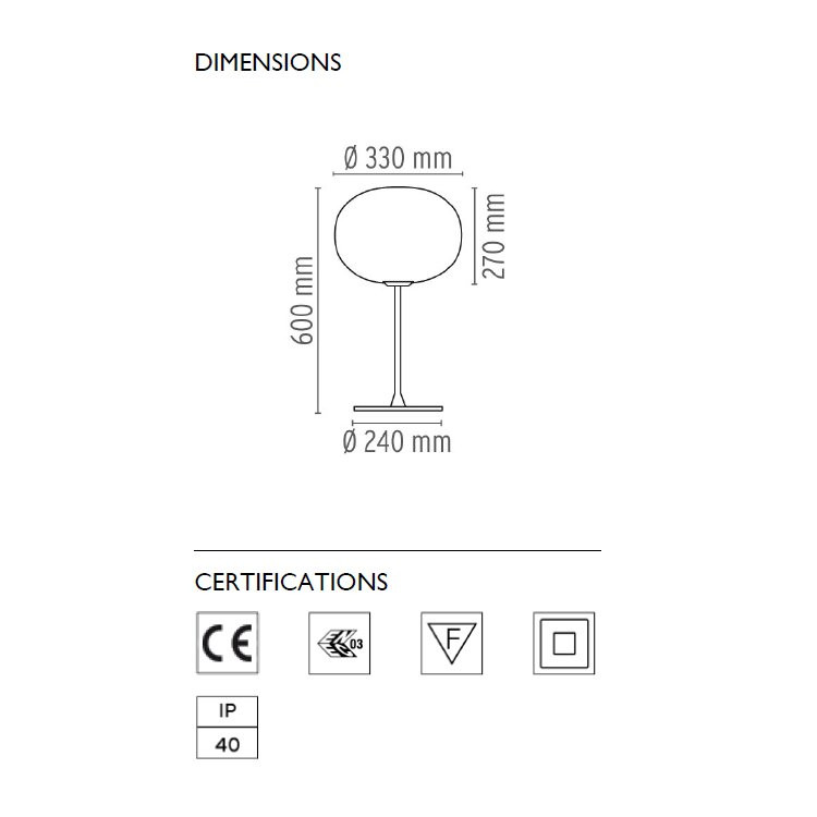 Настольная лампа Flos Glo-Ball Basic T1 F3020000