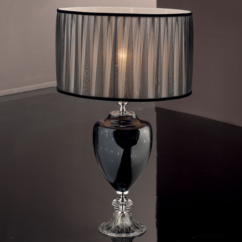 Настольная лампа Euroluce Pluton LP1 silver Black
