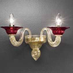 Бра Vetri Lamp 1155/A2 Rosso/Oro 24Kt