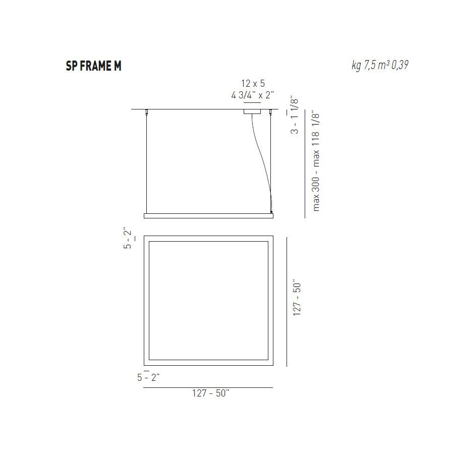 Подвесной светильник Axo Light Lightecture Framework SP FRAME M SPFRAMEMFLEBCXX
