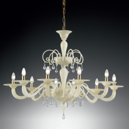 Люстра Vetri Lamp 1185/10 Avorio/Gocce cristallo