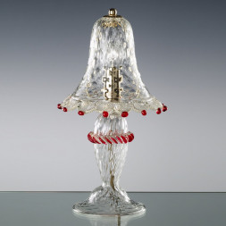 Настольная лампа Vetri Lamp 923/L Cristallo/Oro 24Kt/Rosso