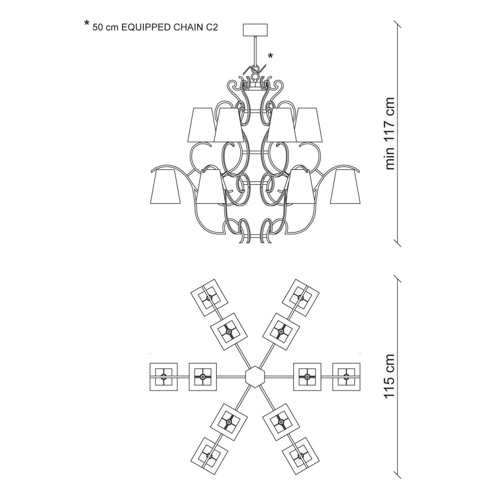 Люстра Baga Bespoke Raffinata RA01 M10 | T24 cat. C