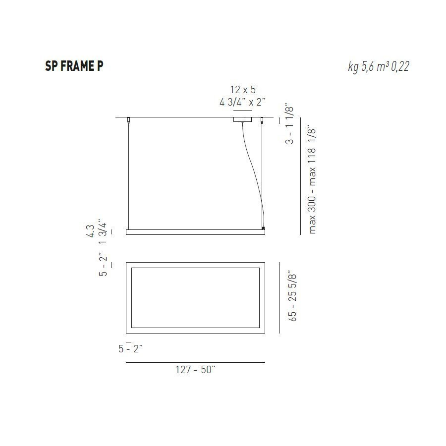 Подвесной светильник Axo Light Lightecture Framework SP FRAME P SPFRAMEPFLEBCXX