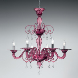 Люстра Vetri Lamp 1185/6 Ametista/Gocce cristallo