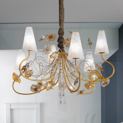 Люстра Masca Vie en Rose 1839/6 Bianco oro / Glass 530/525