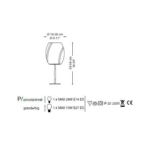 Настольная лампа La Murrina Dolly P GRANDE AY-3S