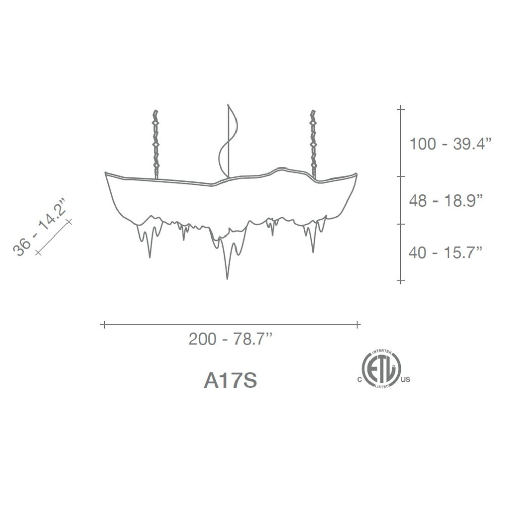 Подвесной светильник Terzani Atlantis A17S E9 C8