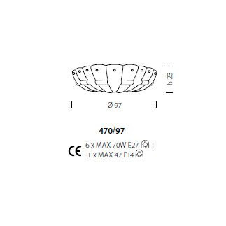 Потолочный светильник Sylcom Tribuno 470/97 ORO