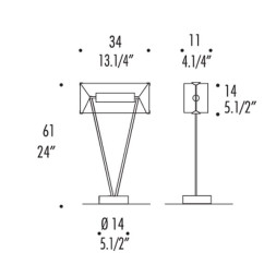 Напольный светильник VITTORIA T1/C 0004044