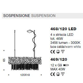 Подвесной светильник IDL Corten 468/120LED silver corten with chrom