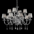 Люстра Euroluce Toochic L8+4 Silver Fume Shade