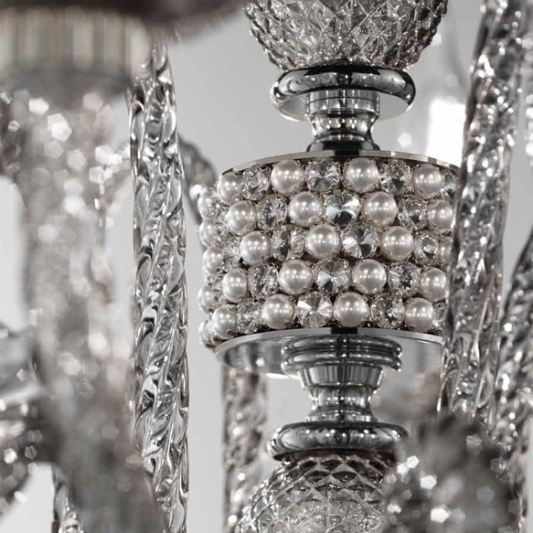 Люстра Euroluce Toochic L8+4 Silver Fume Shade