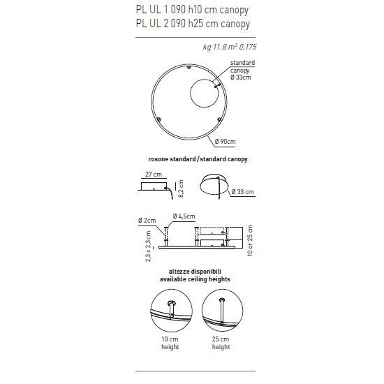Настенный светильник Axo Light U-Light PL UL 2 090 h25 cm canopy PL UL 2 090 LED RU XX