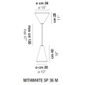 Подвесной светильник Vistosi WithWhite SP 36 M E27 BC BC