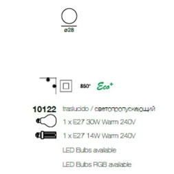 Настенно-потолочный светильник Linea Light Oh! 10122