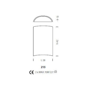 Настенно-потолочный светильник Sylcom Orseolo 213 D GR.A