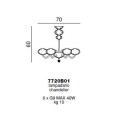 Люстра Beby Group Gloss 7720B01 Chrome Azzurro Cielo