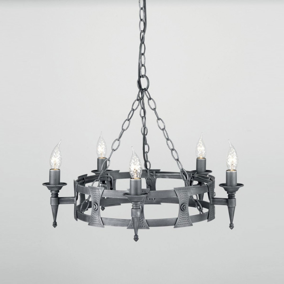 Люстра Elstead Lighting Saxon SAX5 BLK/SIL