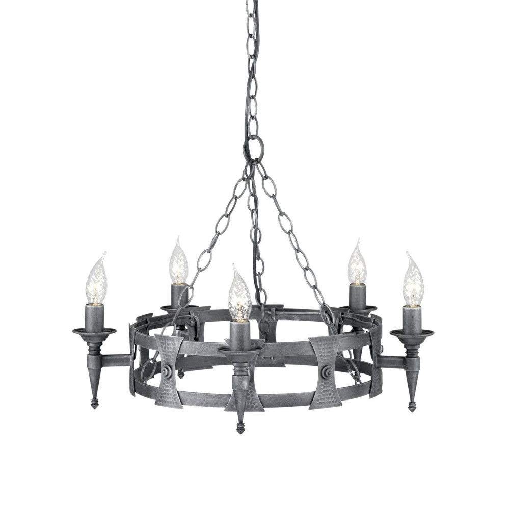 Люстра Elstead Lighting Saxon SAX5 BLK/SIL