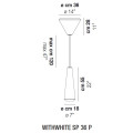 Подвесной светильник Vistosi WithWhite SP 36 P E27 BC BC