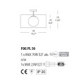 Потолочный светильник Morosini Fog PL 50 0200PL08BIIN