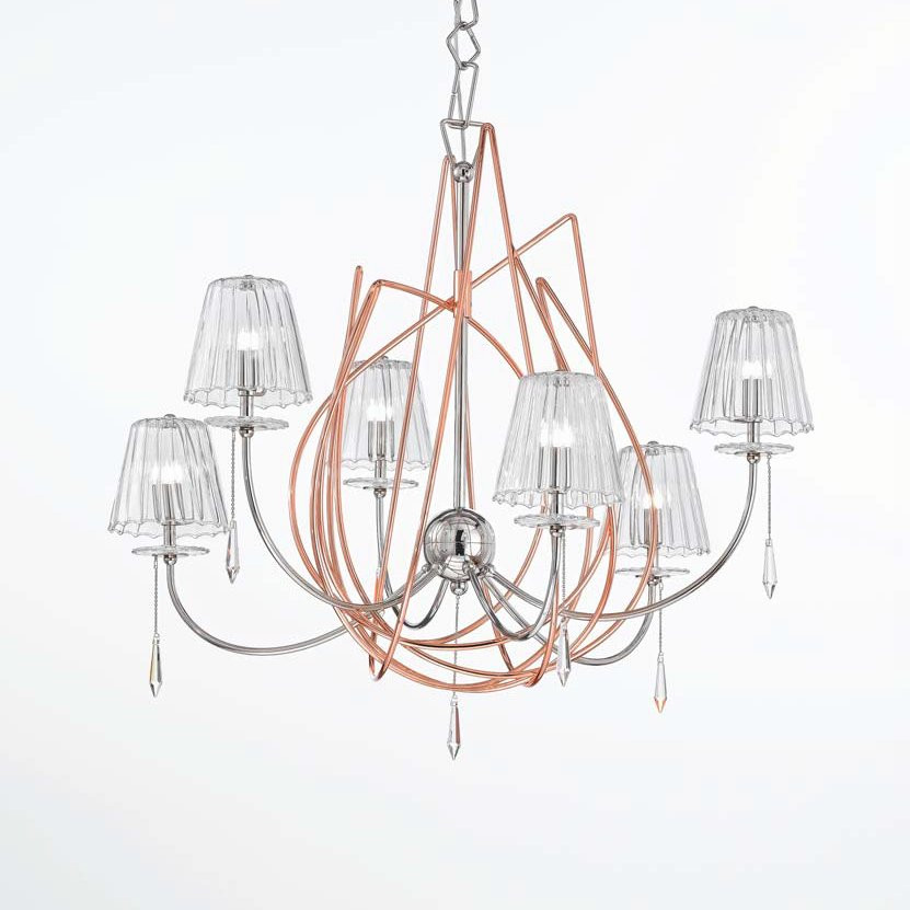 Люстра IDL Flame 524/6 copper