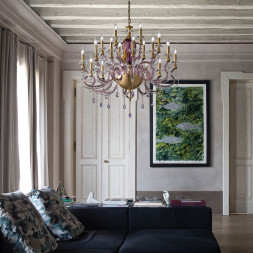 Люстра Euroluce Iside L12+6 Gold Wisteria