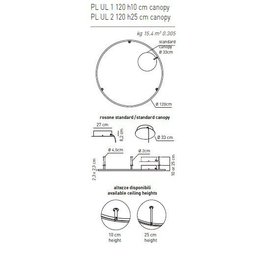 Настенный светильник Axo Light U-Light PL UL 2 120 h25 cm canopy PL UL 2 120 LED RU XX