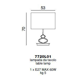 Настольная лампа Beby Group Gloss 7720L01 Light gold Cristallo 624