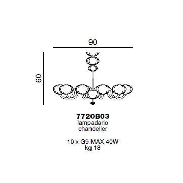Люстра Beby Group Gloss 7720B03 Satin gold Bronze