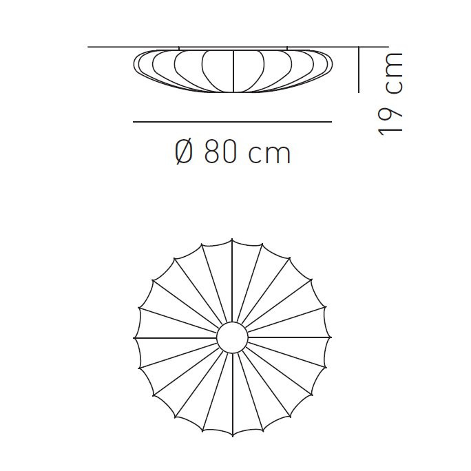 Настенно-потолочный светильник Axo Light Muse PL MUSE 80 VE PLMUSE80VEXXE27