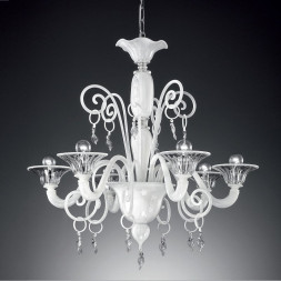Люстра Vetri Lamp 972/6 Bianco/Cristallo