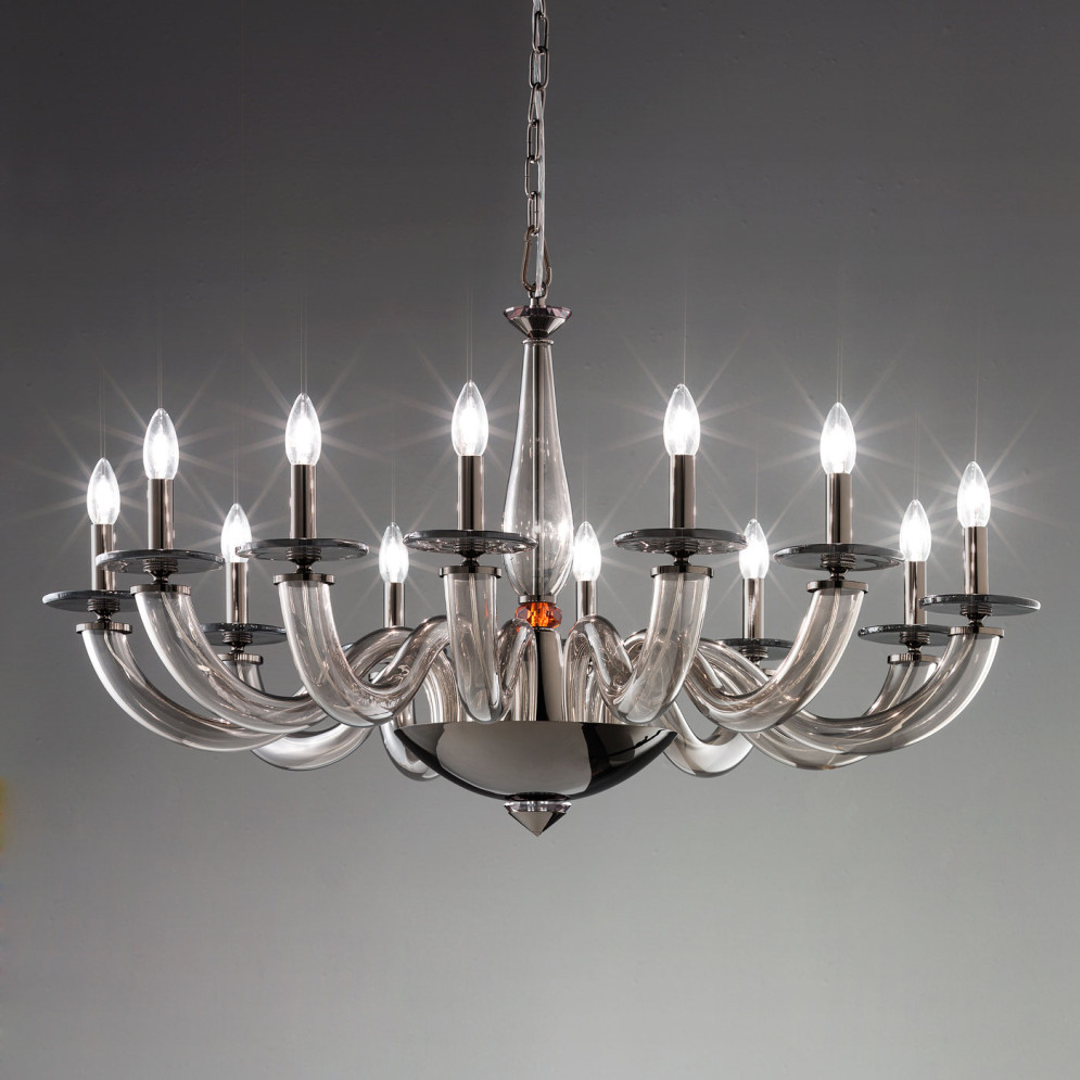 Люстра Euroluce Olympia L12 nickel Fume