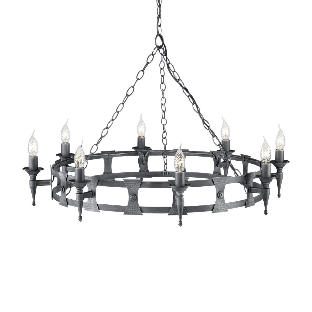 Люстра Elstead Lighting Saxon SAX8 BLK/SIL